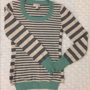 Pink Rose Striped Sweater